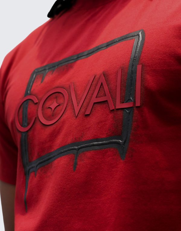 Covali Jose T-Shirt In Burgundy Men
