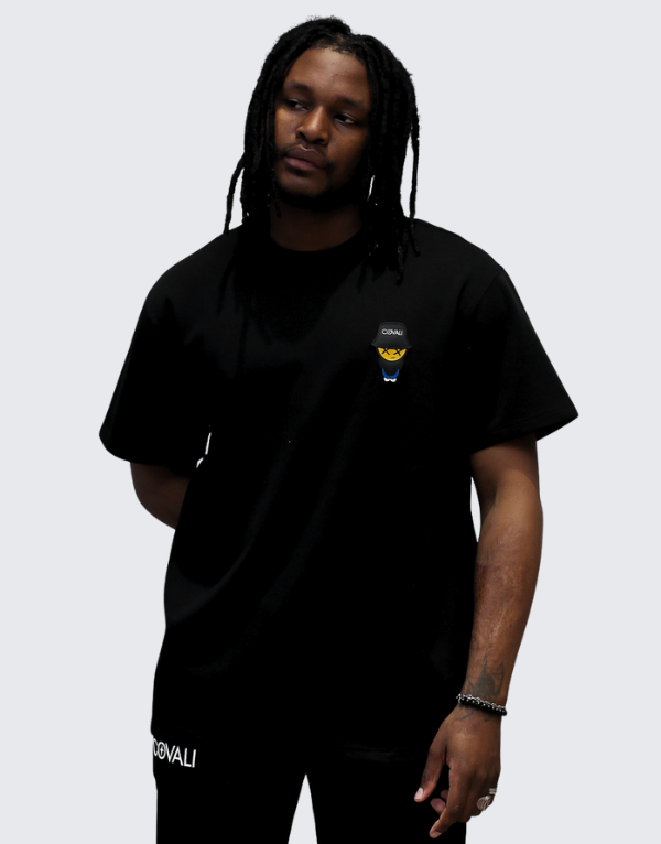 Covali Tipo V-Neck T-Shirt In Black With Box Logo Men